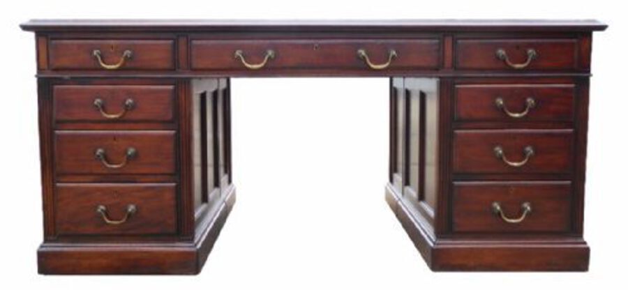 Antique Edwardian Mahogany Partners Desk