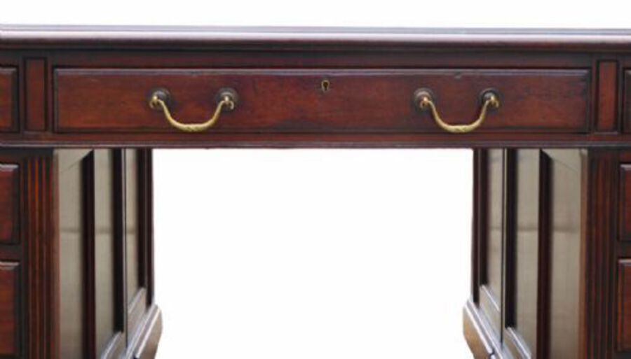 Antique Edwardian Mahogany Partners Desk
