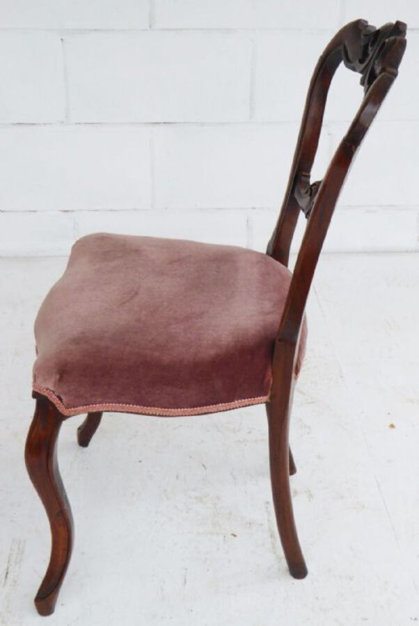 Antique Set of 6 Victorian Walnut Dining Chairs