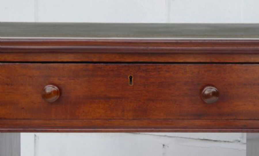 Antique Victorian Solid Mahogany Pedestal Desk by Holland & Sons