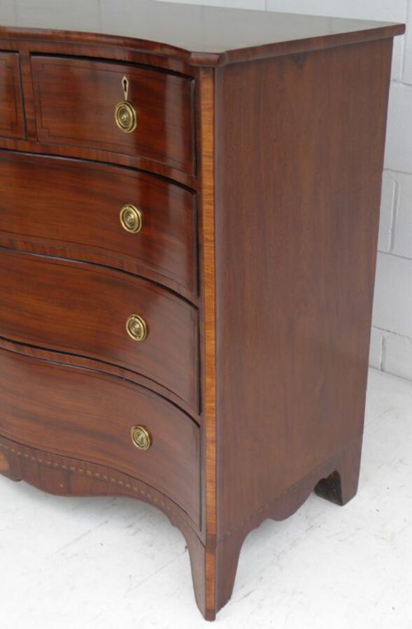 Antique George II Mahogany Serpentine Chest of Drawers