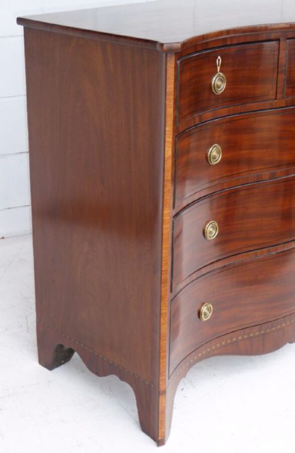 Antique George II Mahogany Serpentine Chest of Drawers