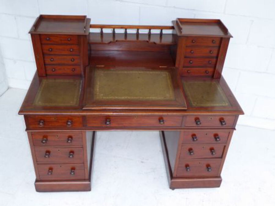 Antique Victorian Mahogany Dickens Desk