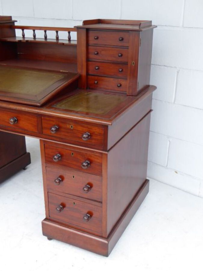 Antique Victorian Mahogany Dickens Desk