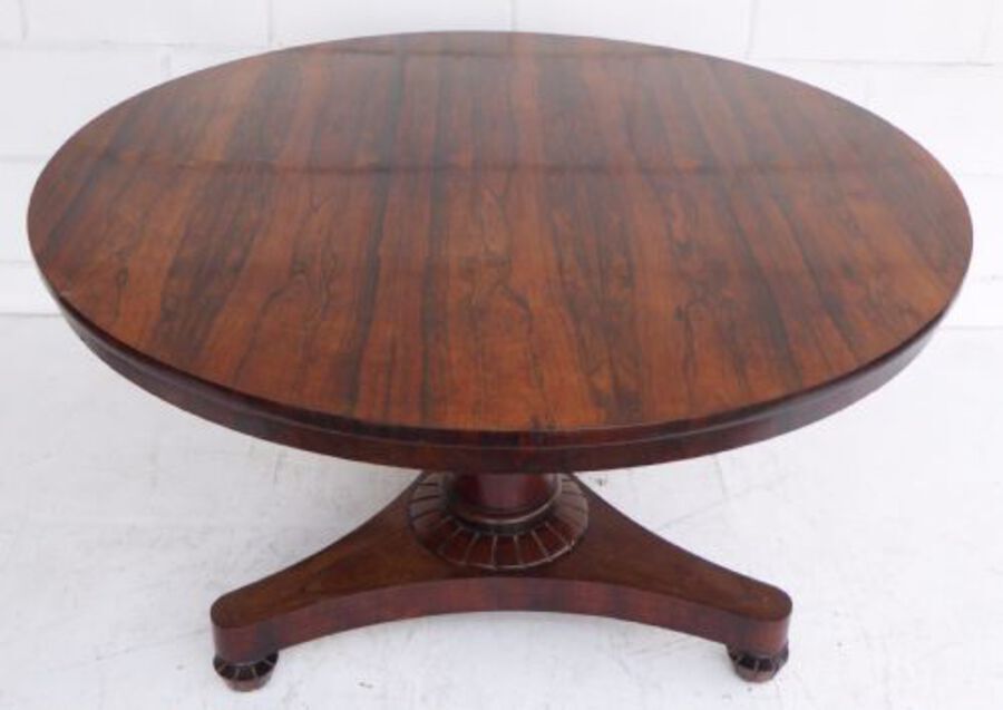 Antique Victorian Rosewood Circular Breakfast Table