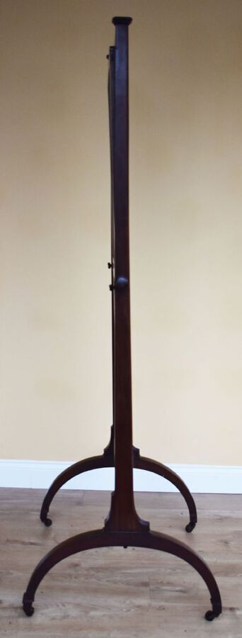Antique Regency Mahogany Cheval Mirror 