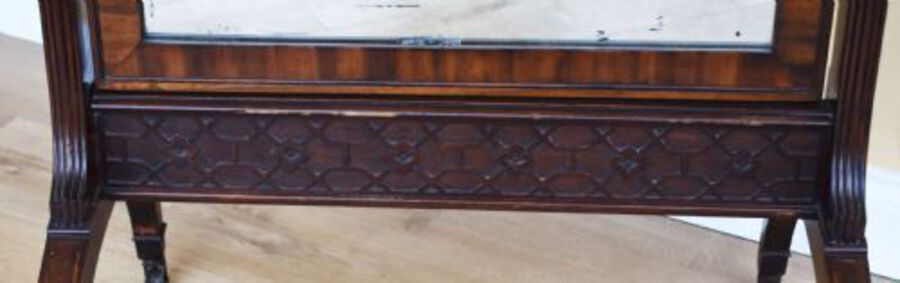 Antique Regency Mahogany Cheval Mirror 