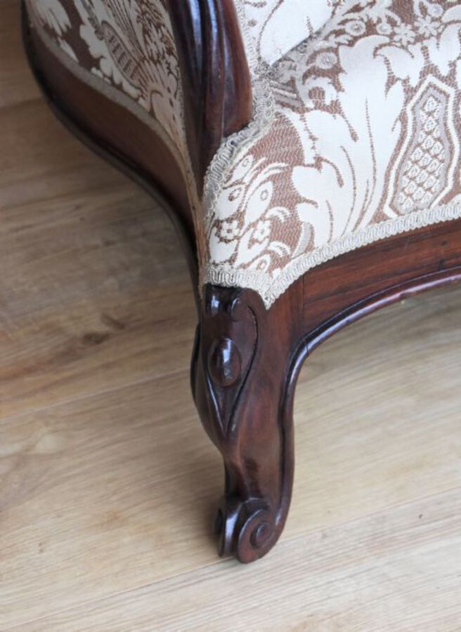 Antique Large Victorian Rosewood Sofa/Settee