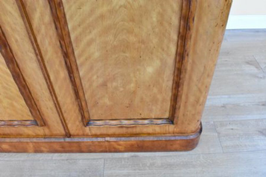 Antique Victorian Satinwood Two Door Wardrobe