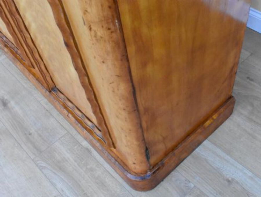 Antique Victorian Satinwood Two Door Wardrobe