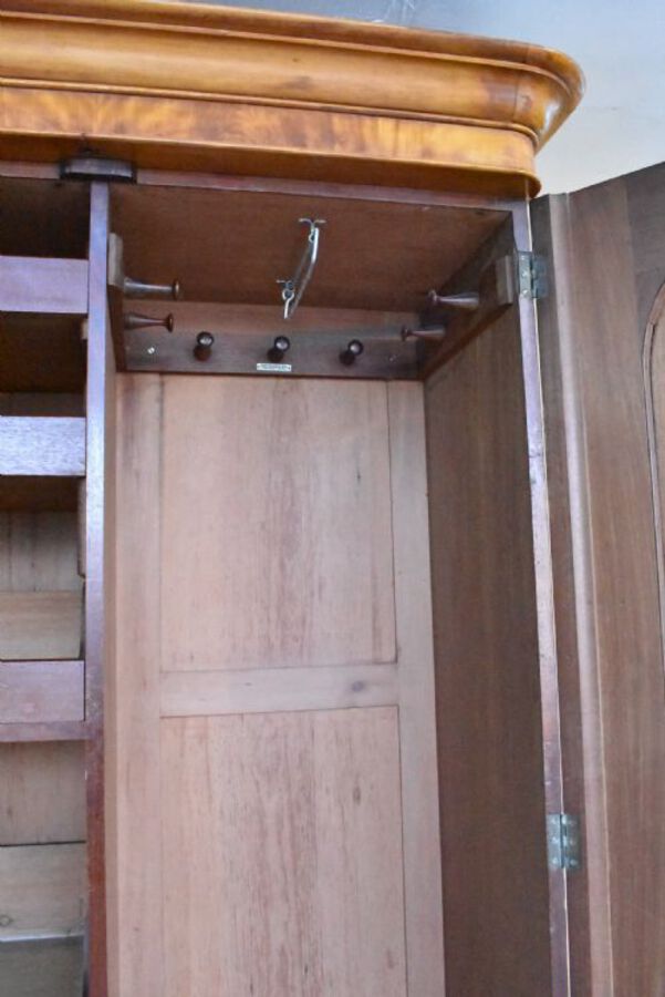 Antique Victorian Satinwood Two Door Wardrobe