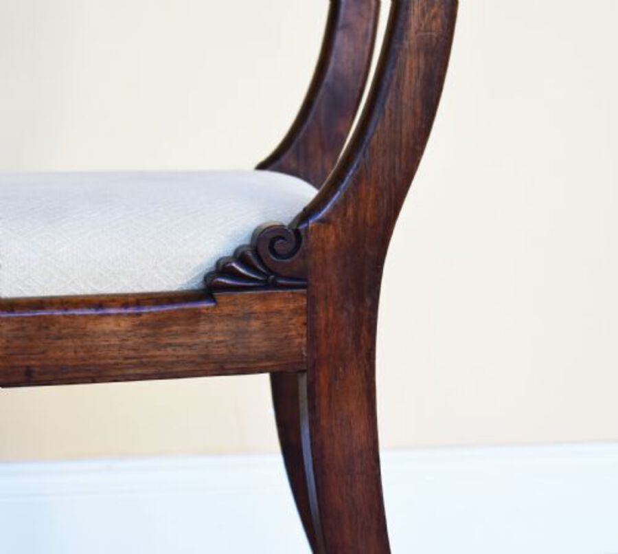 Antique Set of 6 Regency Rosewood Dining Chairs