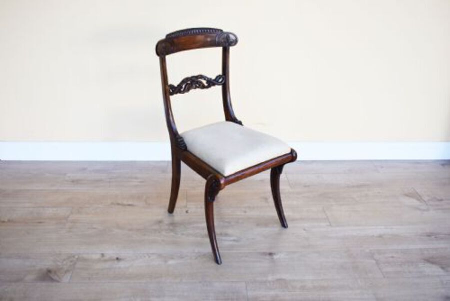 Antique Set of 6 Regency Rosewood Dining Chairs