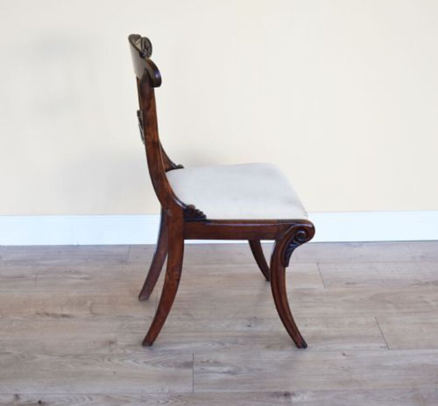 Antique Set of 6 Regency Rosewood Dining Chairs