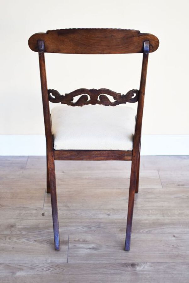 Antique Set of 6 Regency Rosewood Dining Chairs