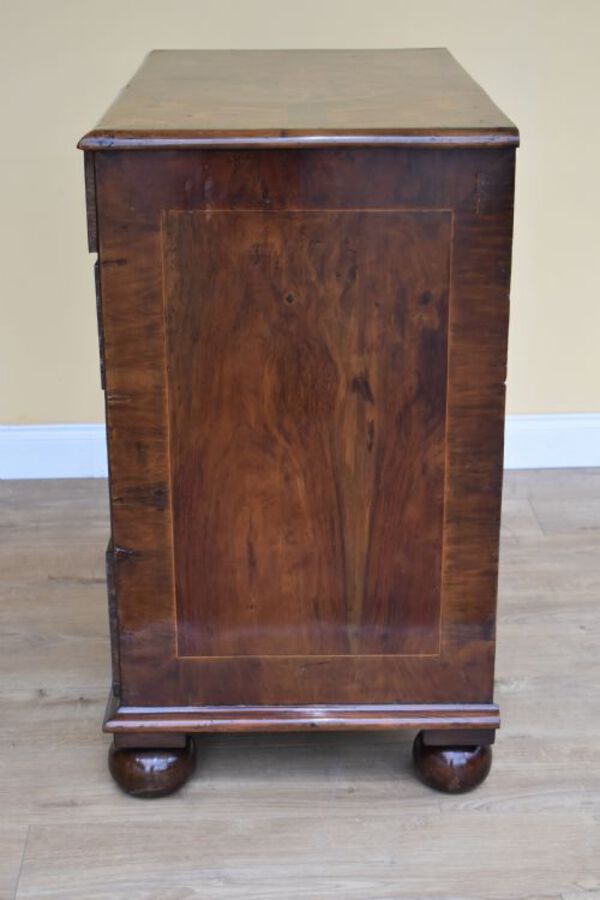 Antique George III Walnut & Marquetry Chest of Drawers