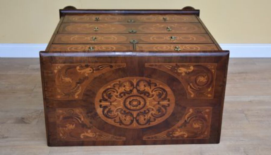 Antique George III Walnut & Marquetry Chest of Drawers