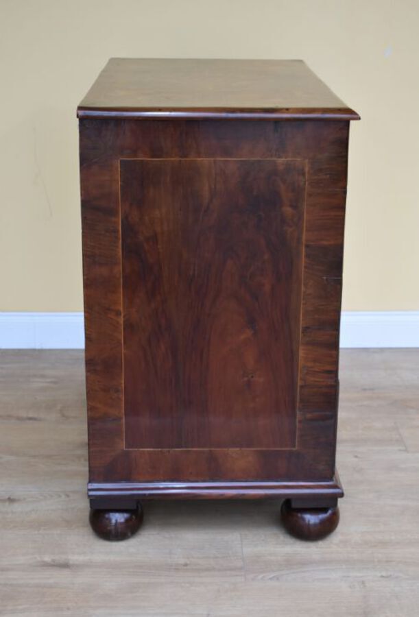 Antique George III Walnut & Marquetry Chest of Drawers