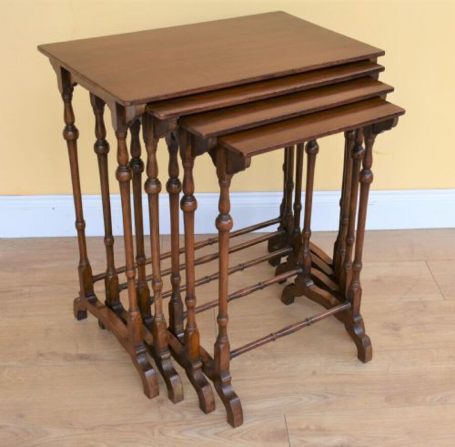 Antique Edwardian Mahogany quartet Nest Tables