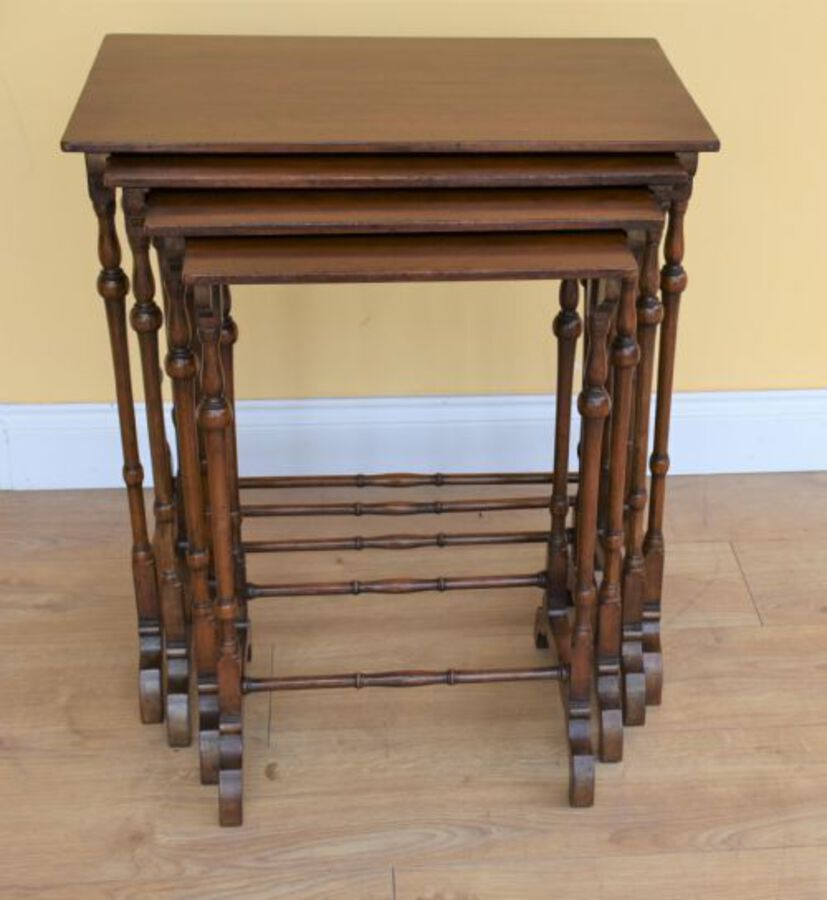 Antique Edwardian Mahogany quartet Nest Tables