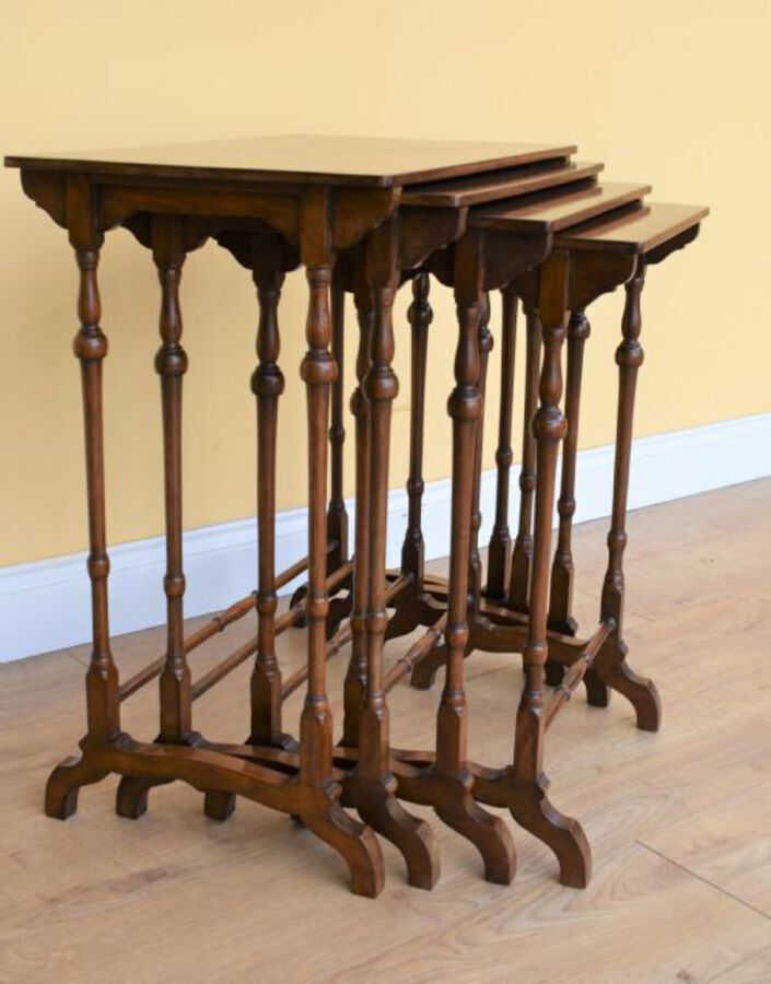 Antique Edwardian Mahogany quartet Nest Tables