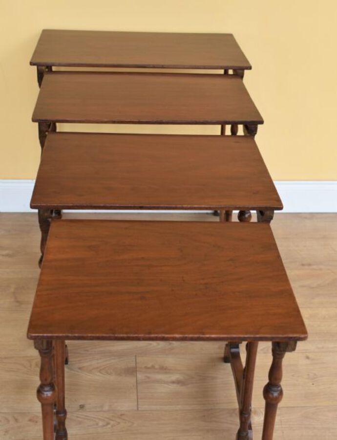 Antique Edwardian Mahogany quartet Nest Tables