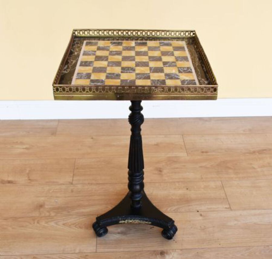 Antique Regency Chess Table