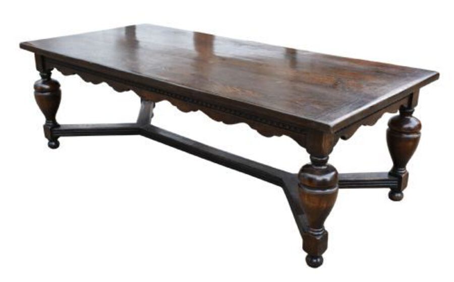 19th Century Solid Oak Refectory Table