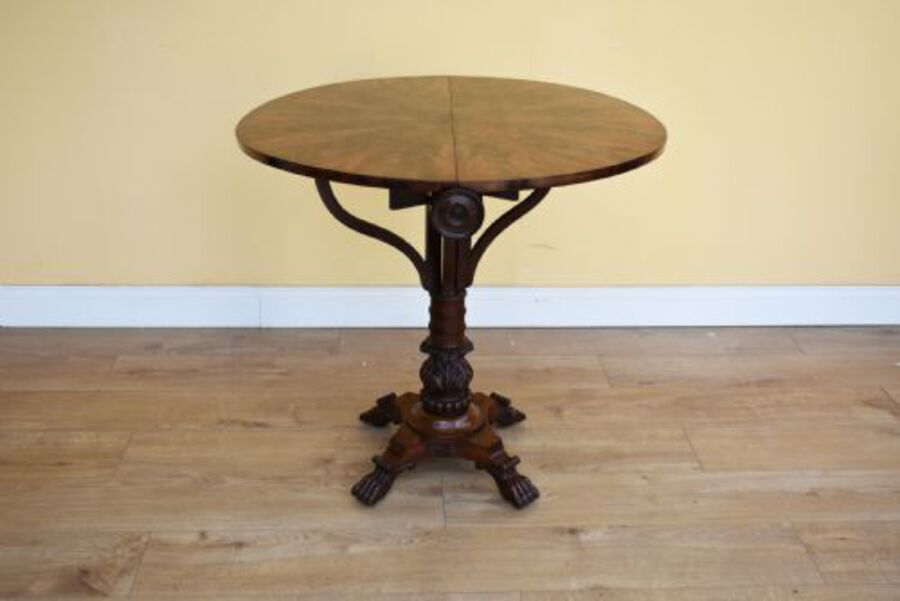 Antique Regency Flame Mahogany Sutherland Table