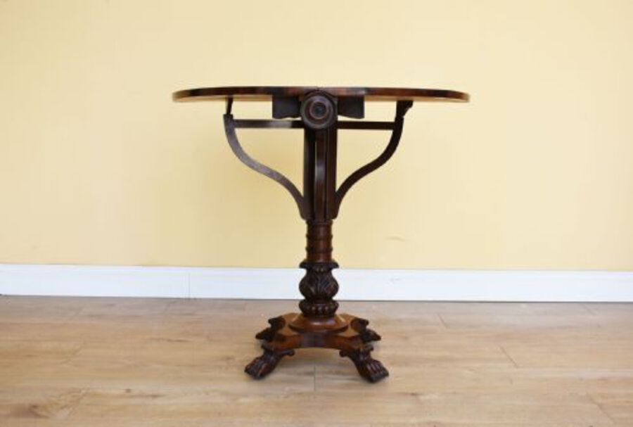 Antique Regency Flame Mahogany Sutherland Table
