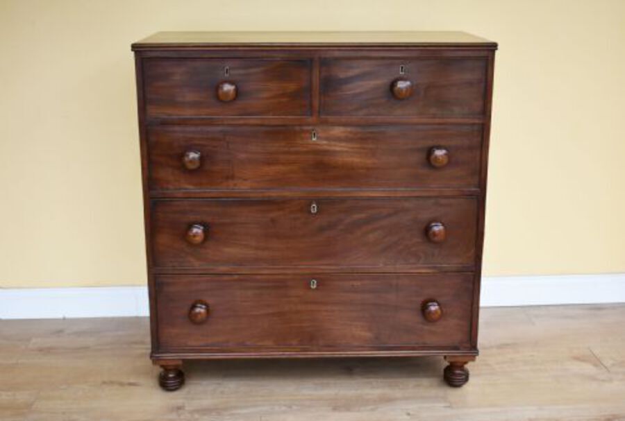 Antique Victorian Mahogany "Split" Chest