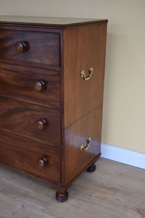 Antique Victorian Mahogany "Split" Chest