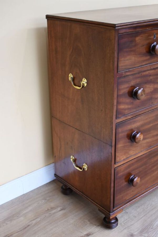 Antique Victorian Mahogany "Split" Chest