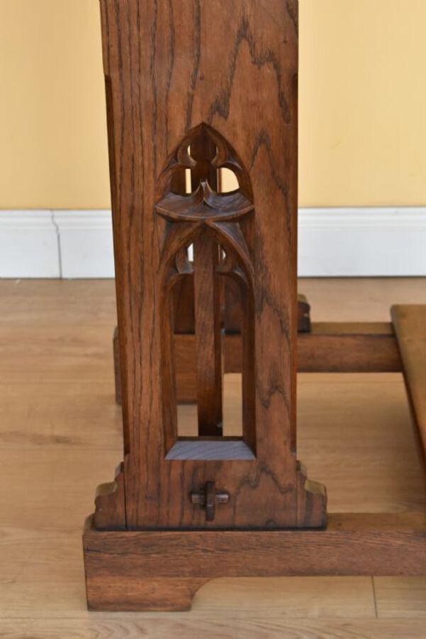 Antique Victorian Oak Church Praying Lectern-reading stand