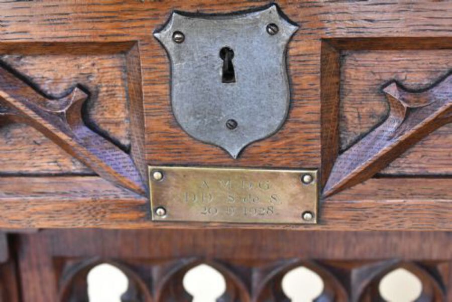 Antique Victorian Oak Church Praying Lectern-reading stand