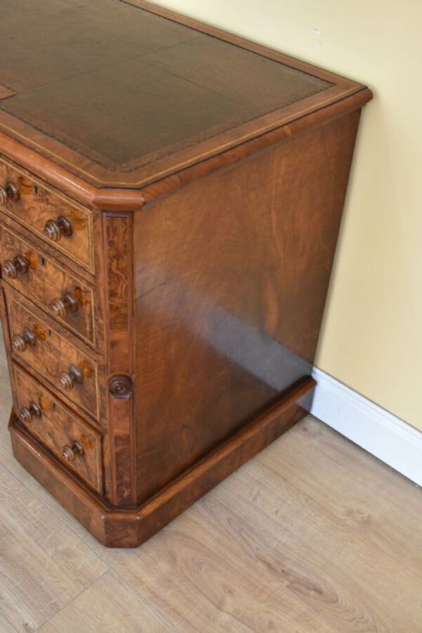 Antique Pair of Victorian Burr Walnut Desks
