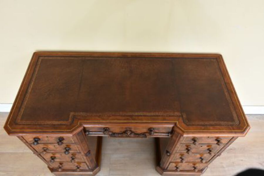 Antique Pair of Victorian Burr Walnut Desks