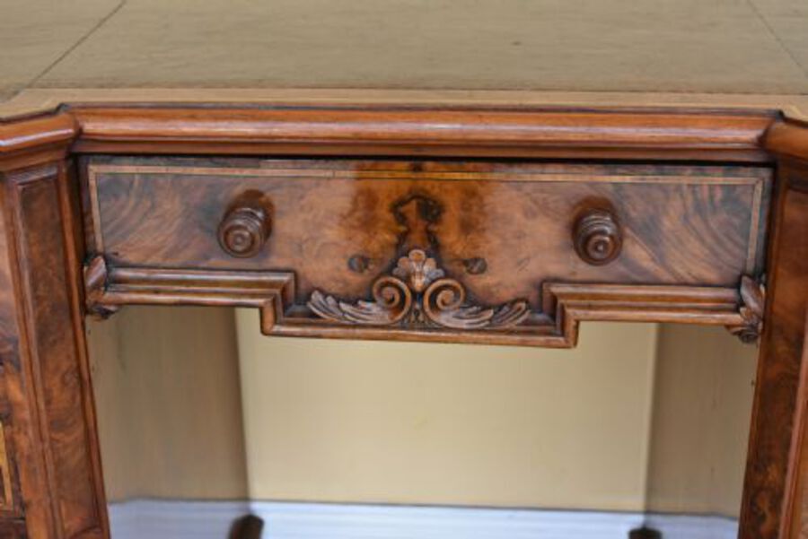 Antique Pair of Victorian Burr Walnut Desks