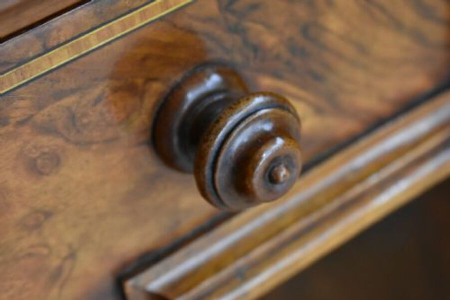 Antique Pair of Victorian Burr Walnut Desks