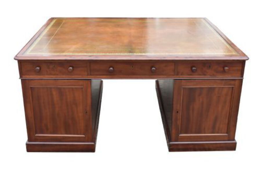 Antique Victorian Mahogany Partners Desk