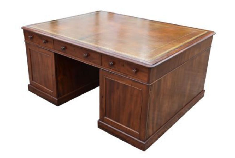 Antique Victorian Mahogany Partners Desk