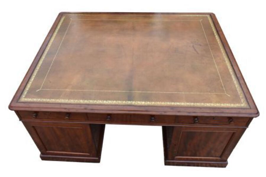 Antique Victorian Mahogany Partners Desk