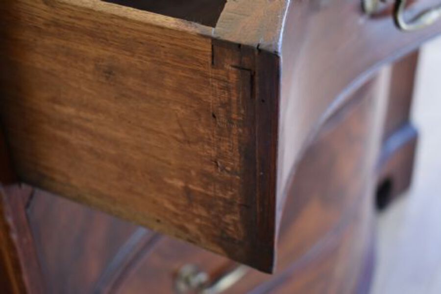 Antique George III Mahogany Serpentine Chest