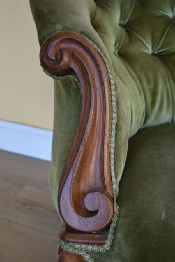 Antique Victorian Mahogany Chaise Longue 