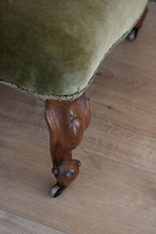 Antique Victorian Mahogany Chaise Longue 