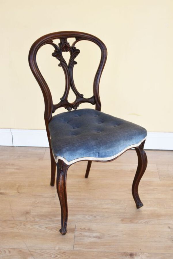 Antique Set of 6 Victorian Mahogany Dining Chairs