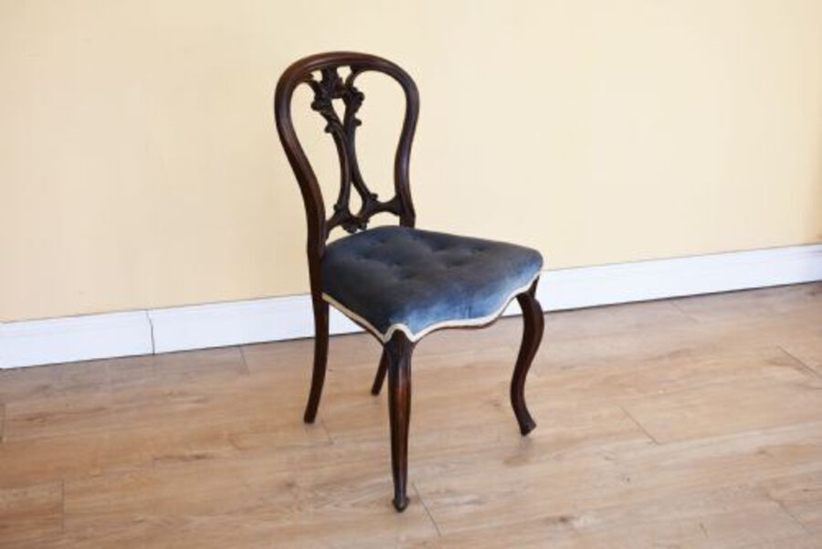 Antique Set of 6 Victorian Mahogany Dining Chairs