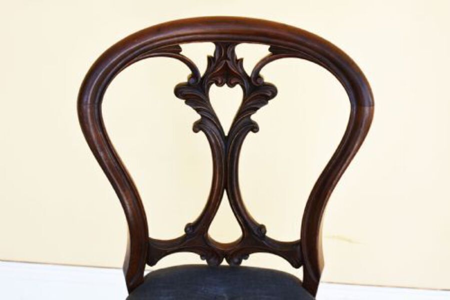 Antique Set of 6 Victorian Mahogany Dining Chairs