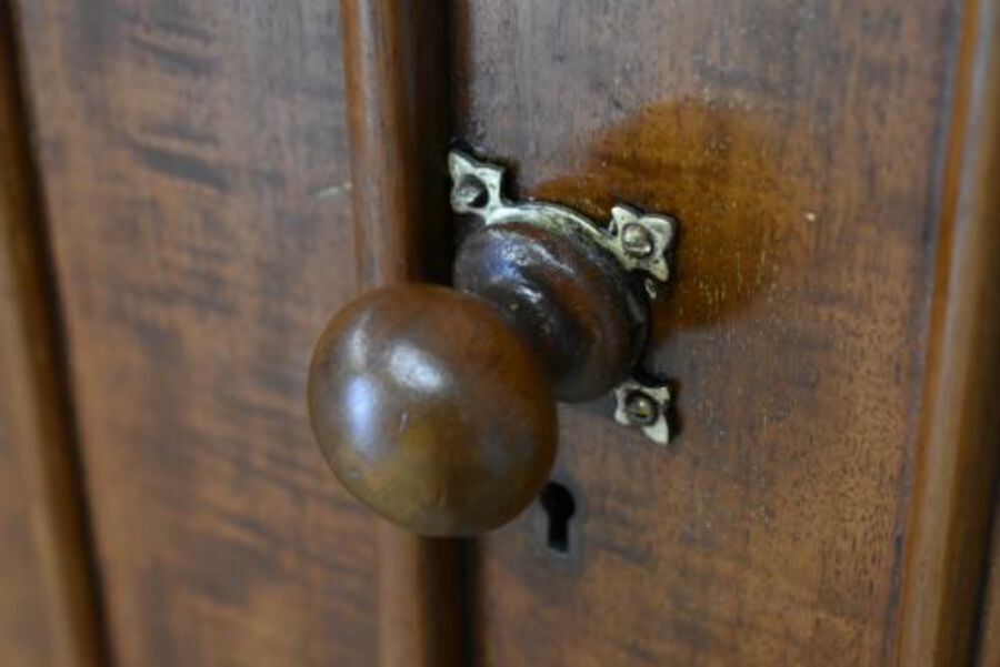 Antique Victorian Mahogany Triple Wardrobe