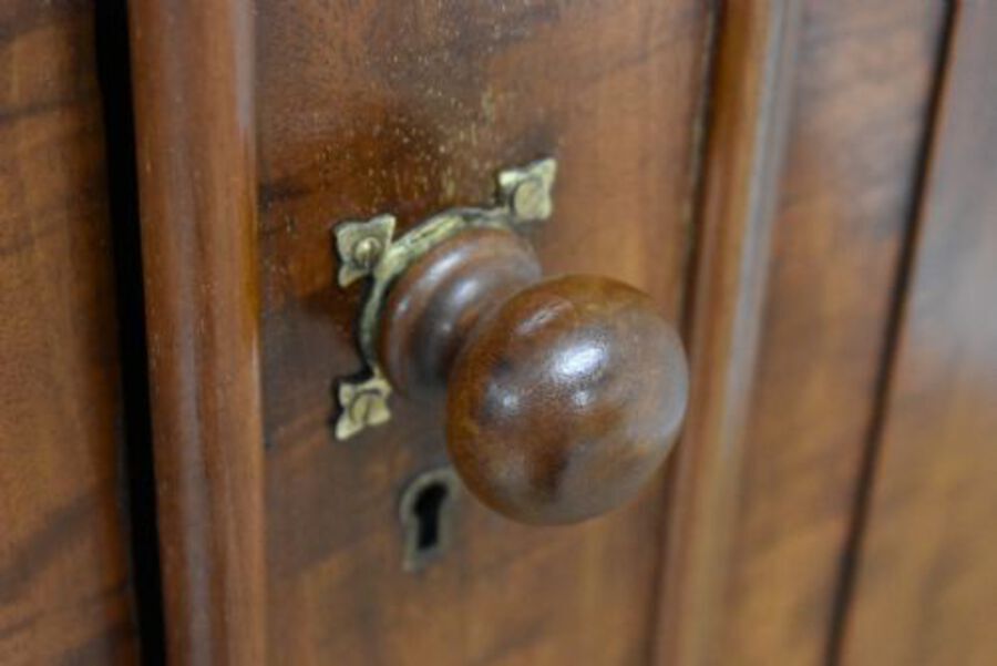 Antique Victorian Mahogany Triple Wardrobe